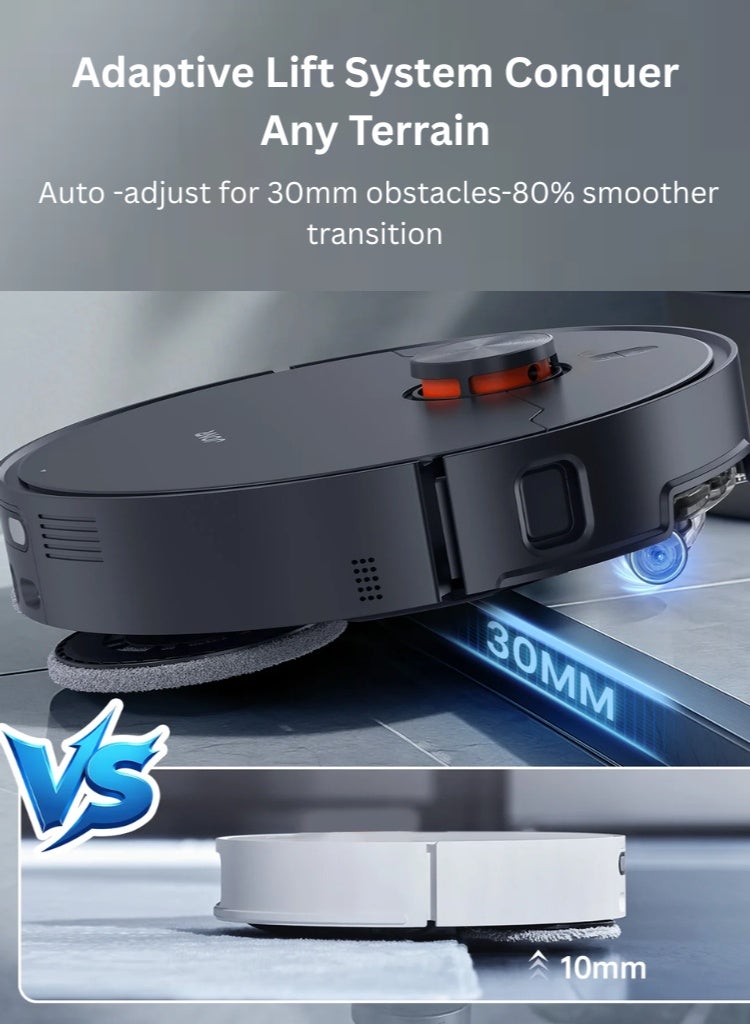 JONR X1 Max Robot Vacuum Cleaner and Mop, Powerful 20,000Pa Suction, 30mm Obstacle Climb, 75°C Hot Water Cleaning, Warm Air Drying, AI Obstacle Avoidance & 360° Navigation, All-in-One Station - Image 4